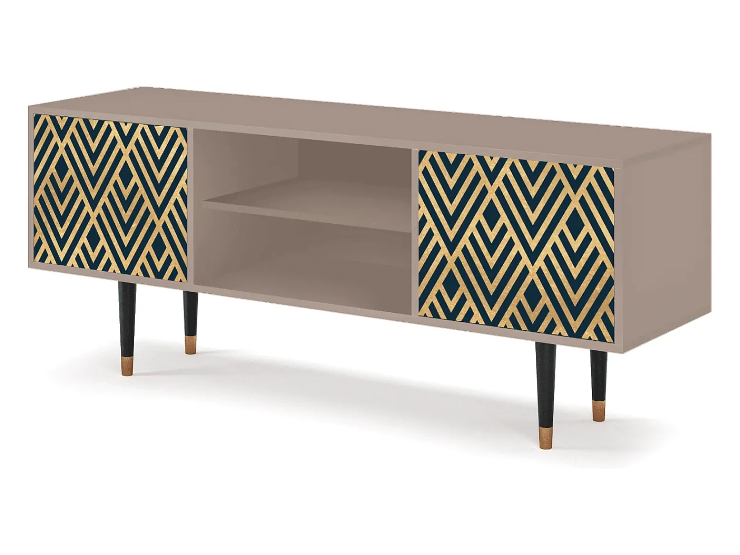 Móvel De Tv| Mueble de TV - 170х69х48 cm - T2 - Egypt Triangles, Latte Bege