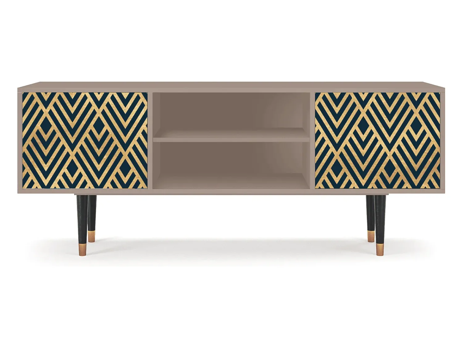 Móvel De Tv| Mueble de TV - 170х69х48 cm - T2 - Egypt Triangles, Latte Bege