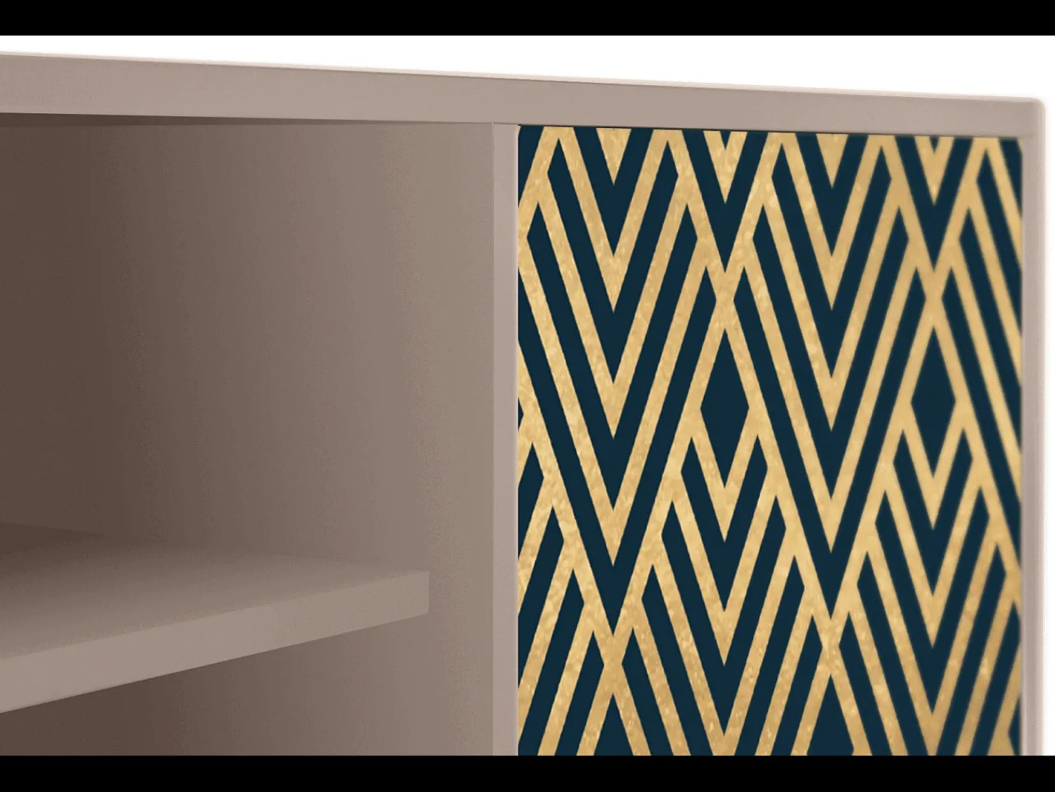 Móvel De Tv| Mueble de TV - 170х69х48 cm - T2 - Egypt Triangles, Latte Bege