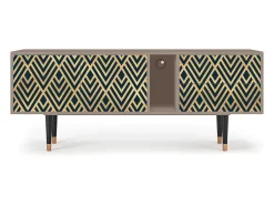 New Mueble de TV - 170х69х48 cm - T1 - Egypt Triangles, Latte Bege