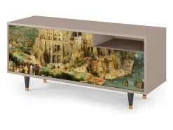 Mueble de TV - 125х56х41 cm - T7 - Elder The Tower, Latte^ Móvel De Tv