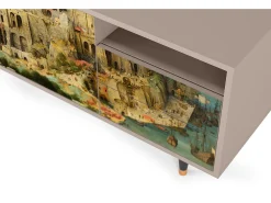 Mueble de TV - 125х56х41 cm - T7 - Elder The Tower, Latte^ Móvel De Tv