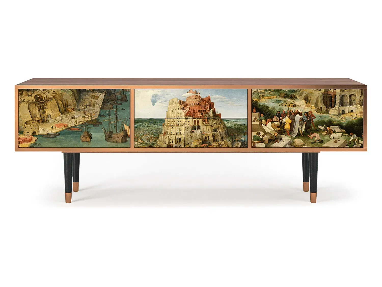Hot Mueble de TV - 170х59х48 cm - T4 - Elder The Tower, Nogueira Castanho
