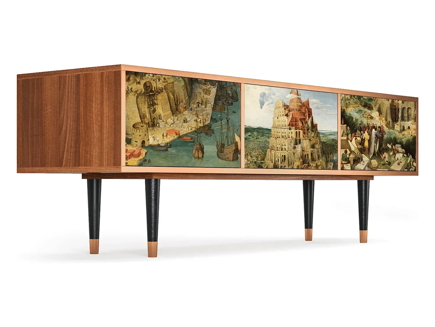 Hot Mueble de TV - 170х59х48 cm - T4 - Elder The Tower, Nogueira Castanho