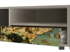 Móvel De Tv| Mueble de TV - 115х59х48 cm - T3 - Elder The Tower, Areia Bege