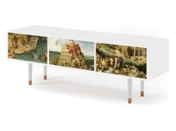 Mueble de TV - 170х59х48 cm - T4 - Elder The Tower, Branco^ Móvel De Tv