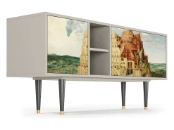 Móvel De Tv| Mueble de TV - 150х69х41 cm - T5 - Elder The Tower, Areia Bege