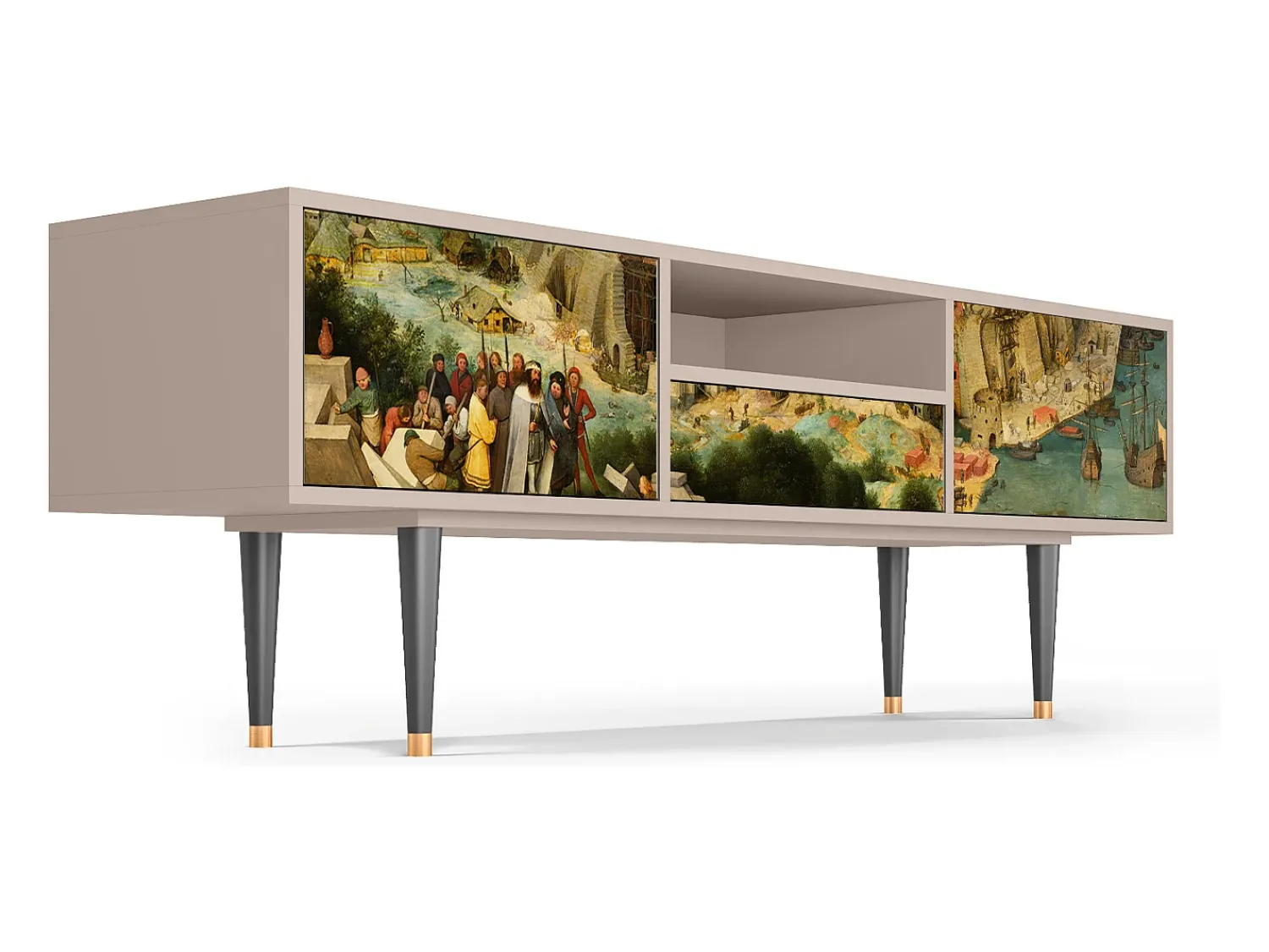 Mueble de TV - 170х59х41 cm - T6 - Elder The Tower, Latte^ Móvel De Tv
