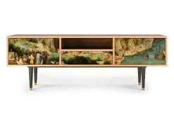 Móvel De Tv* Mueble de TV - 170х59х41 cm - T6 - Elder The Tower, Nogueira Castanho