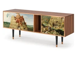 Móvel De Tv* Mueble de TV - 170х69х48 cm - T1 - Elder The Tower, Nogueira Castanho