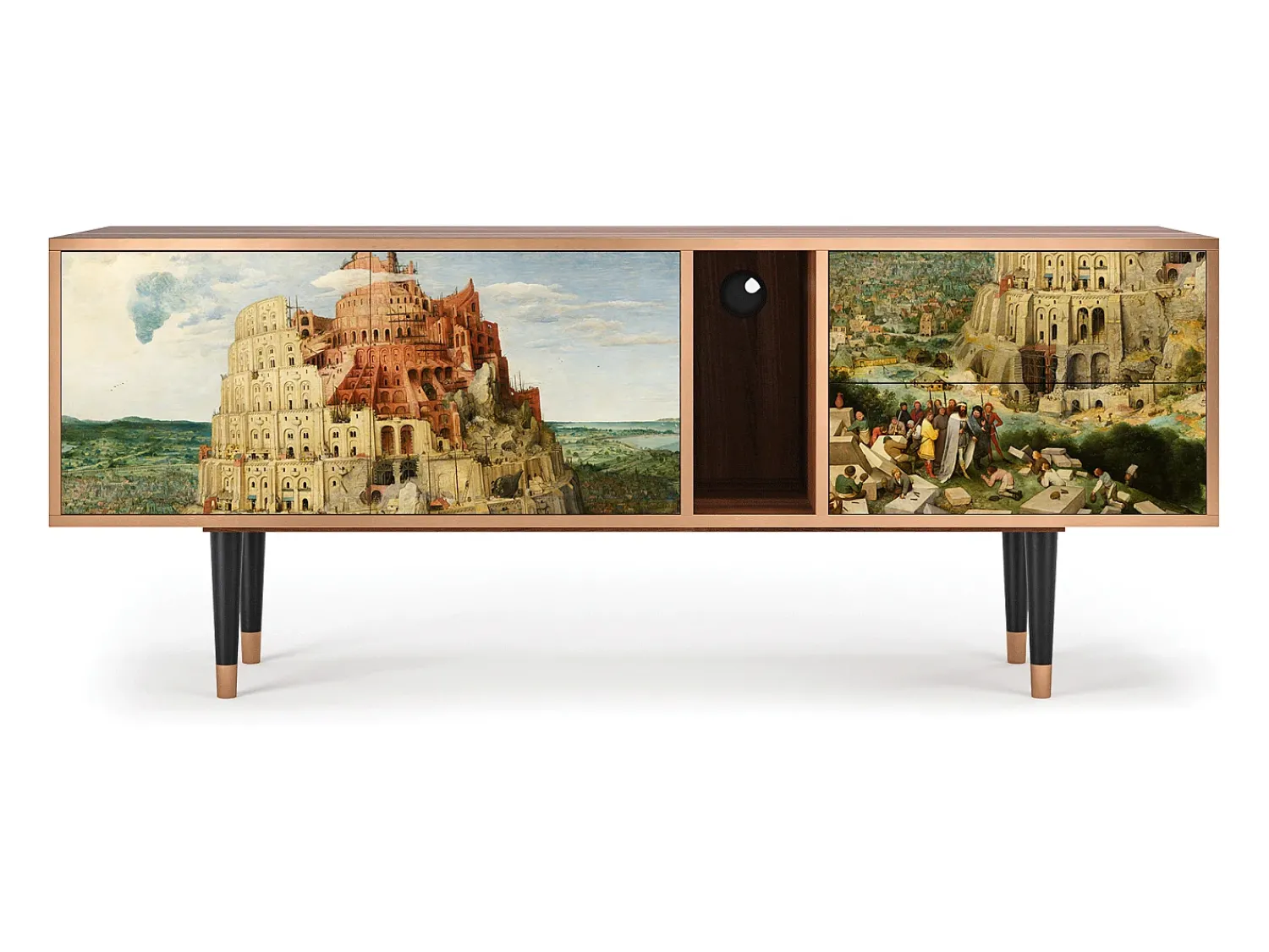 Móvel De Tv* Mueble de TV - 170х69х48 cm - T1 - Elder The Tower, Nogueira Castanho