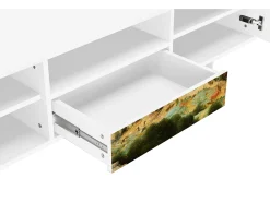 Mueble de TV - 170х59х41 cm - T6 - Elder The Tower, Branco^ Móvel De Tv