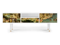 Mueble de TV - 170х59х41 cm - T6 - Elder The Tower, Branco^ Móvel De Tv