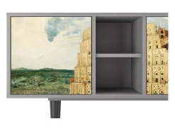 Online Mueble de TV - 150х69х41 cm - T5 - Elder The Tower, Cinza Cinzento