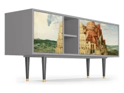 Online Mueble de TV - 150х69х41 cm - T5 - Elder The Tower, Cinza Cinzento