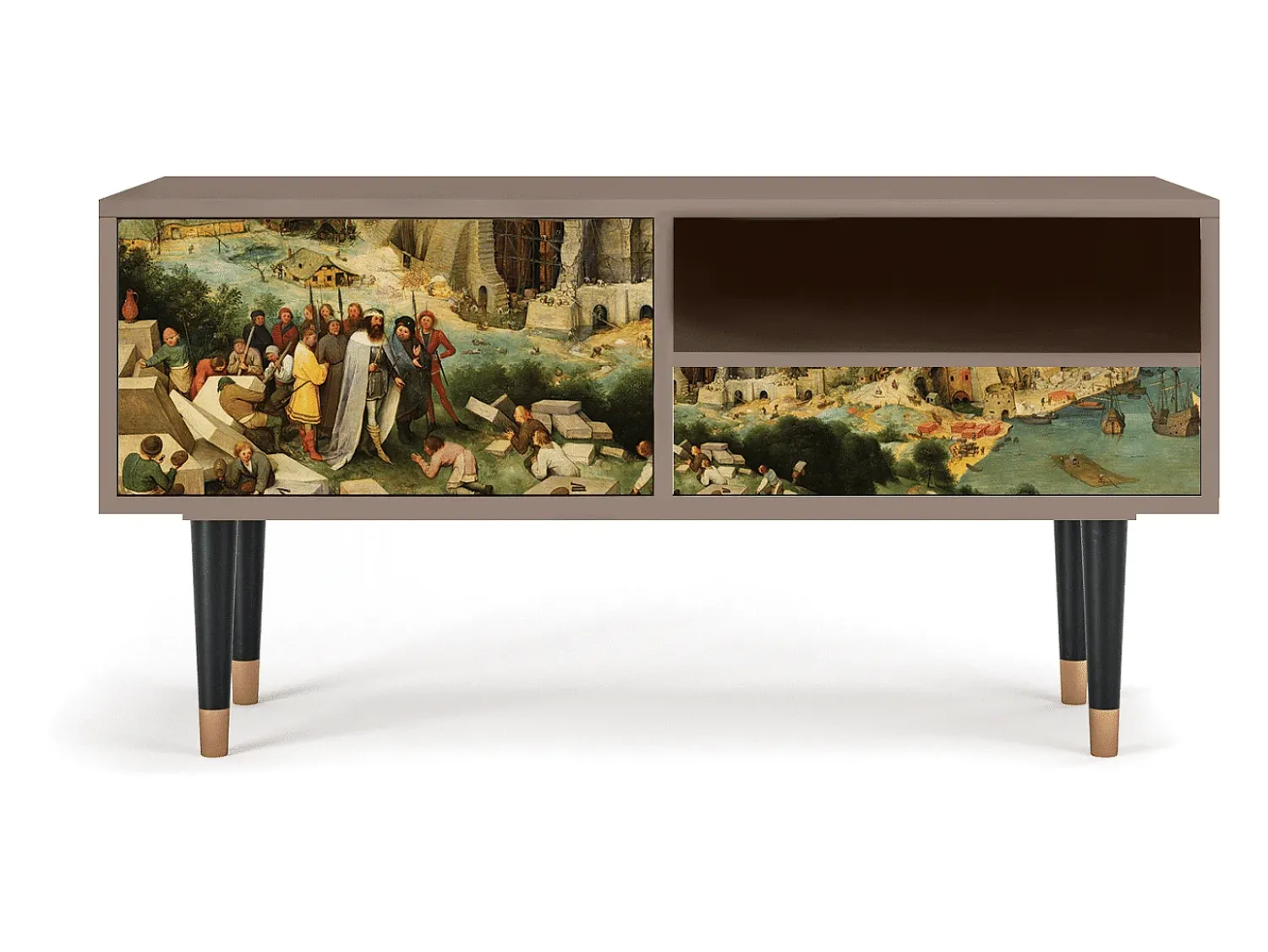 Móvel De Tv* Mueble de TV - 115х59х48 cm - T3 - Elder The Tower, Latte Bege