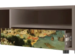 Móvel De Tv* Mueble de TV - 115х59х48 cm - T3 - Elder The Tower, Latte Bege