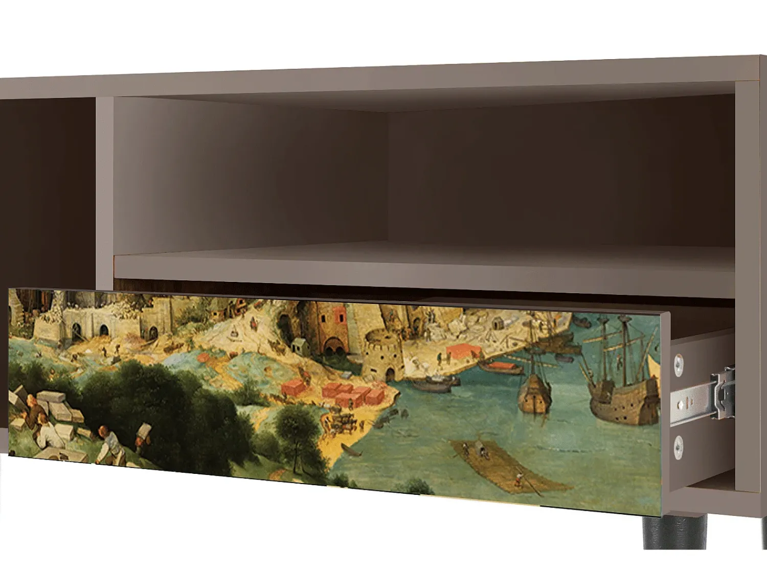 Móvel De Tv* Mueble de TV - 115х59х48 cm - T3 - Elder The Tower, Latte Bege