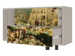 Móvel De Tv| Mueble de TV - 170х69х48 cm - T1 - Elder The Tower, Areia Bege