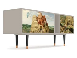 Móvel De Tv| Mueble de TV - 170х69х48 cm - T1 - Elder The Tower, Areia Bege