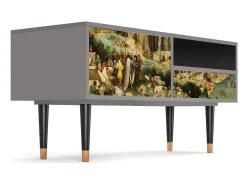 Mueble de TV - 115х59х48 cm - T3 - Elder The Tower, Cinza^ Móvel De Tv