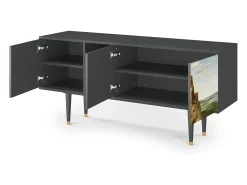 Mueble de TV - 150х69х41 cm - T5 - Elder The Tower, Antracite^ Móvel De Tv