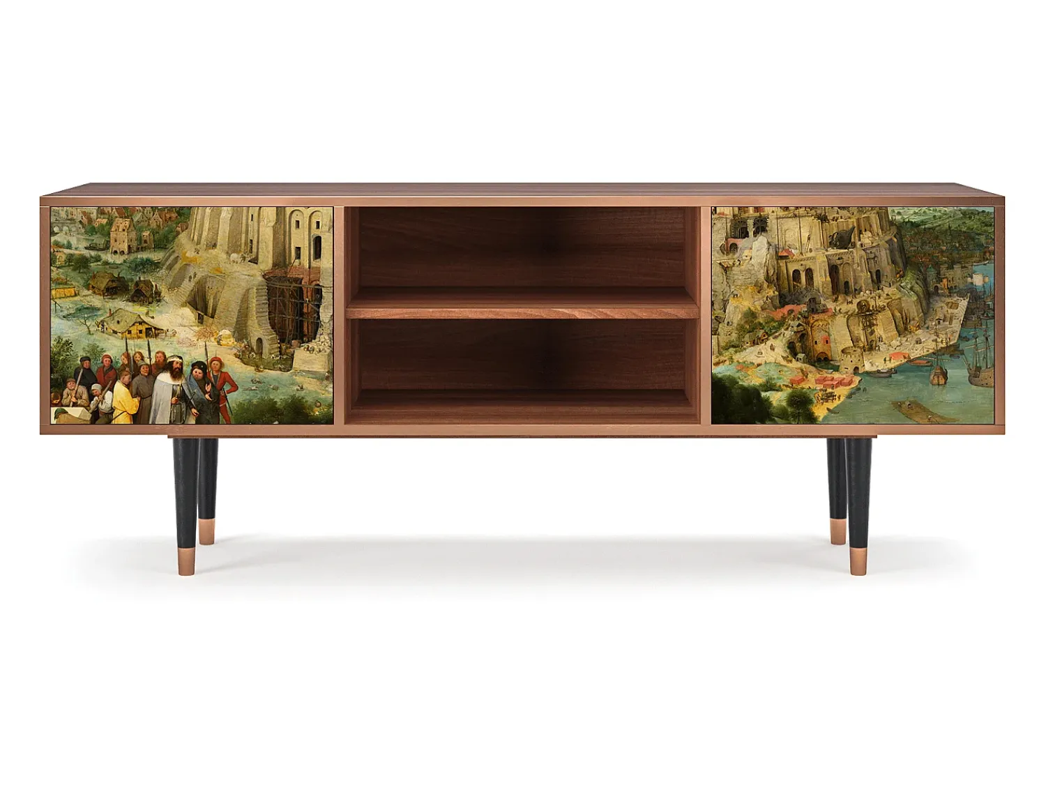 Online Mueble de TV - 170х69х48 cm - T2 - Elder The Tower, Nogueira Castanho