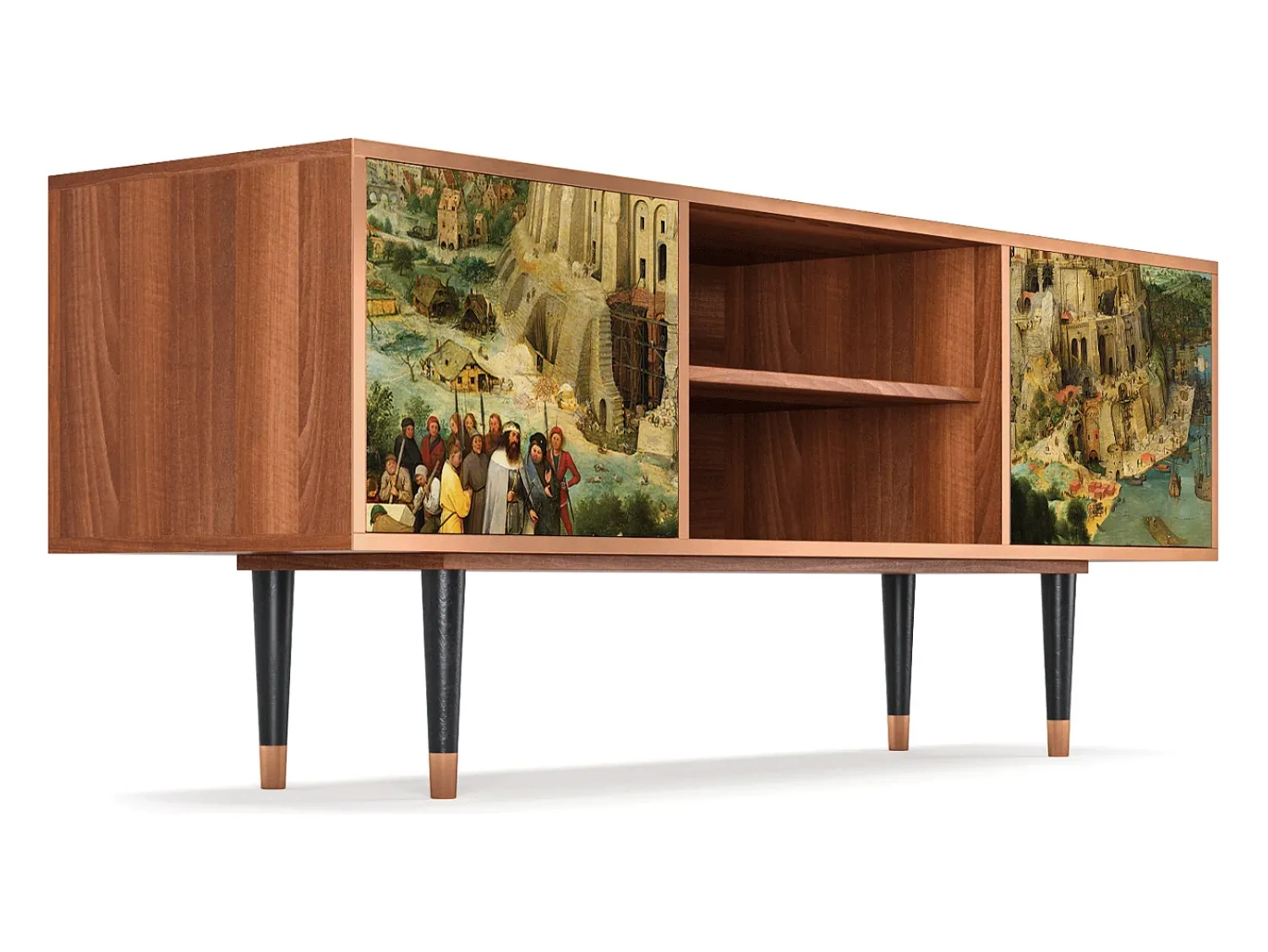 Online Mueble de TV - 170х69х48 cm - T2 - Elder The Tower, Nogueira Castanho