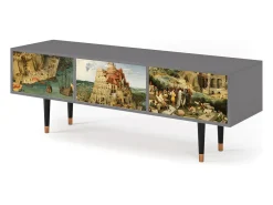 Móvel De Tv| Mueble de TV - 170х59х48 cm - T4 - Elder The Tower, Cinza Cinzento