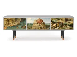 Móvel De Tv| Mueble de TV - 170х59х48 cm - T4 - Elder The Tower, Cinza Cinzento
