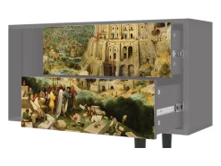 Discount Mueble de TV - 170х69х48 cm - T1 - Elder The Tower, Cinza Cinzento