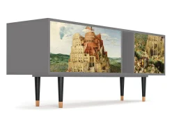 Discount Mueble de TV - 170х69х48 cm - T1 - Elder The Tower, Cinza Cinzento