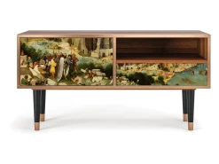 Móvel De Tv* Mueble de TV - 115х59х48 cm - T3 - Elder The Tower, Nogueira Castanho