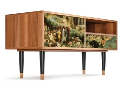 Móvel De Tv* Mueble de TV - 115х59х48 cm - T3 - Elder The Tower, Nogueira Castanho