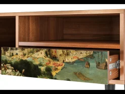 Móvel De Tv* Mueble de TV - 115х59х48 cm - T3 - Elder The Tower, Nogueira Castanho