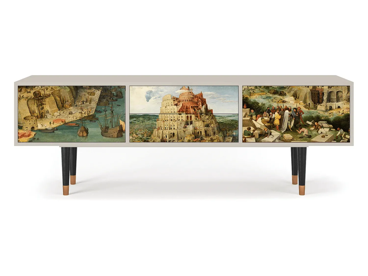Online Mueble de TV - 170х59х48 cm - T4 - Elder The Tower, Areia Bege