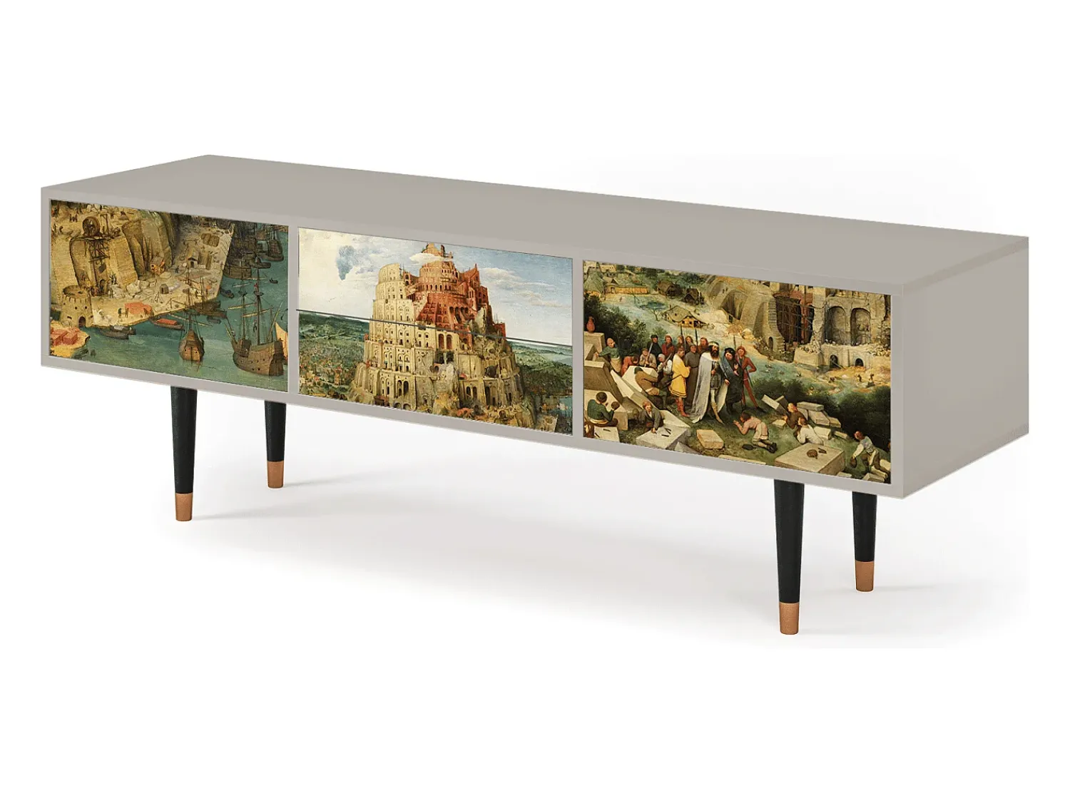 Online Mueble de TV - 170х59х48 cm - T4 - Elder The Tower, Areia Bege