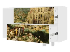 Outlet Mueble de TV - 170х69х48 cm - T1 - Elder The Tower, Branco Bege