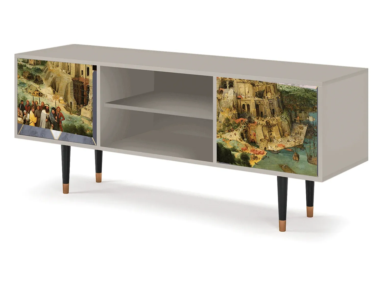 Móvel De Tv* Mueble de TV - 170х69х48 cm - T2 - Elder The Tower, Areia Bege