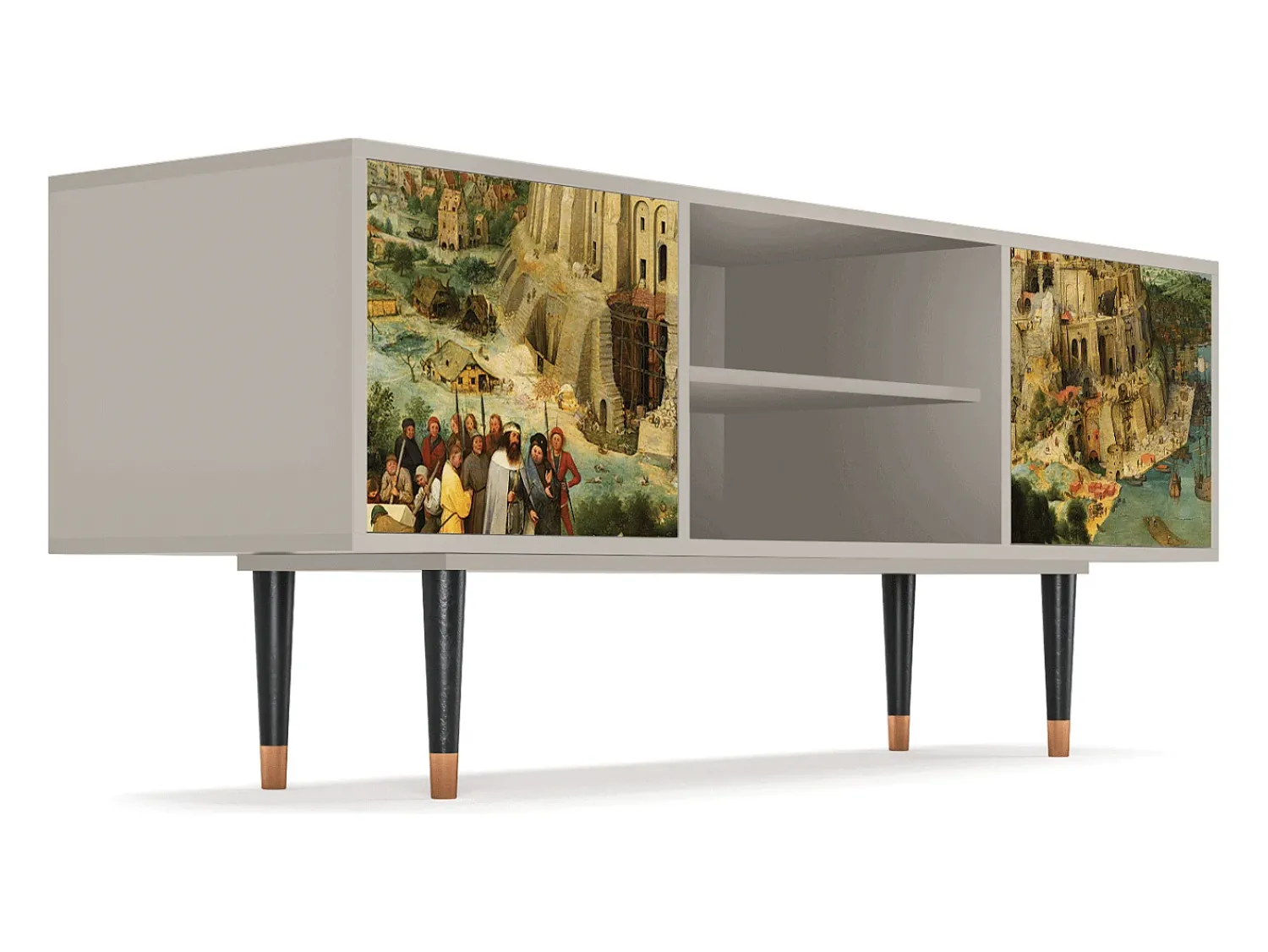 Móvel De Tv* Mueble de TV - 170х69х48 cm - T2 - Elder The Tower, Areia Bege