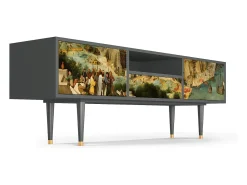 Mueble de TV - 170х59х41 cm - T6 - Elder The Tower, Antracite Cinza antracite