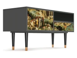 Móvel De Tv* Mueble de TV - 115х59х48 cm - T3 - Elder The Tower, Antracite Cinza antracite