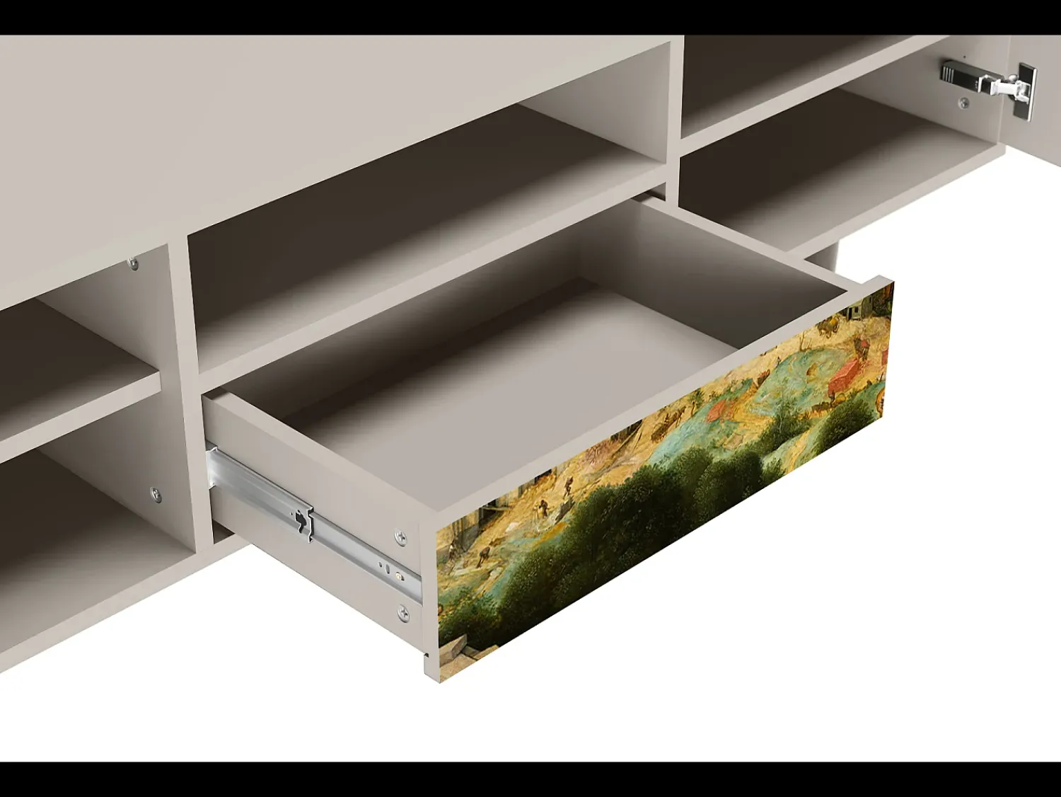 Móvel De Tv* Mueble de TV - 170х59х41 cm - T6 - Elder The Tower, Areia Bege