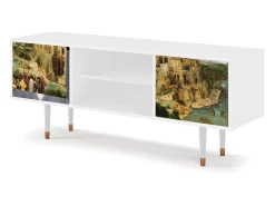 Móvel De Tv* Mueble de TV - 170х69х48 cm - T2 - Elder The Tower, Branco Bege