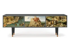 Móvel De Tv| Mueble de TV - 170х59х48 cm - T4 - Elder The Tower, Antracite Cinza antracite