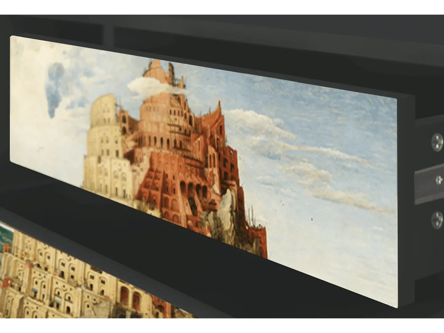 Móvel De Tv| Mueble de TV - 170х59х48 cm - T4 - Elder The Tower, Antracite Cinza antracite