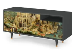 Online Mueble de TV - 125х56х41 cm - T7 - Elder The Tower, Antracite Cinza antracite