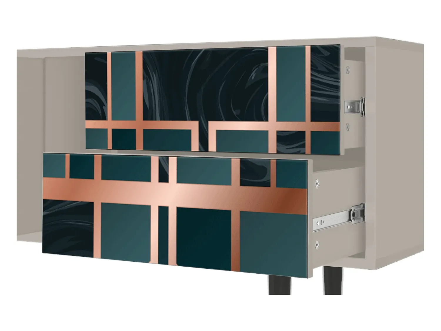Best Mueble de TV - 170х69х48 cm - T1 - Emerald Metro, Areia Bege