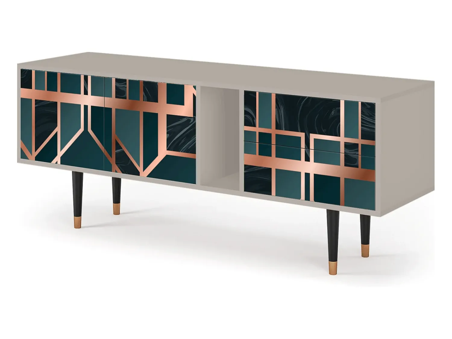 Best Mueble de TV - 170х69х48 cm - T1 - Emerald Metro, Areia Bege