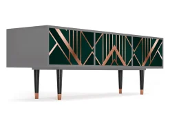 Móvel De Tv| Mueble de TV - 170х59х48 cm - T4 - Emerald Gatsby, Cinza Cinzento